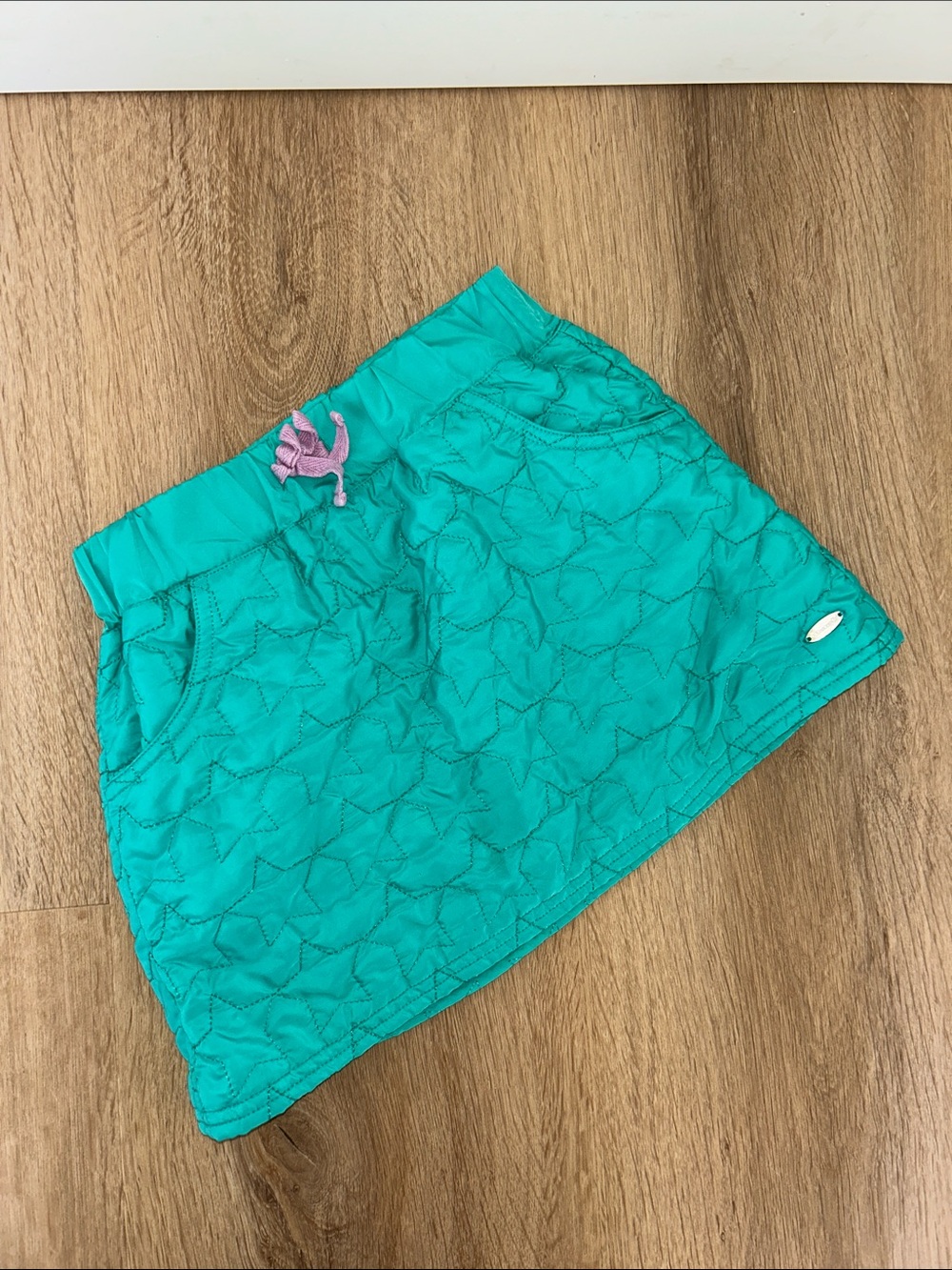 American girl teal quilted skirt